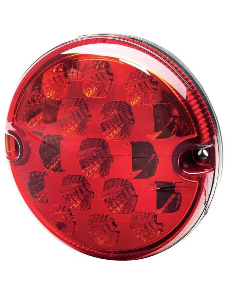 Feu arrière LED de position et de freinage 24/12 V HELLA VALUEFIT - Rouge - ECE - 2SB 357 028-011 9,4 cm R1 S1