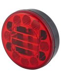 Trasero LED redondo Posición y Freno 24/12V HELLA VALUEFIT - Rojo - ECE - 2SB 357 027-011  12,2Cm R1 S1