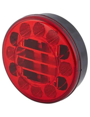 Trasero LED redondo Posición y Freno 24/12V HELLA VALUEFIT - Rojo - ECE - 2SB 357 027-011  12,2Cm R1 S1