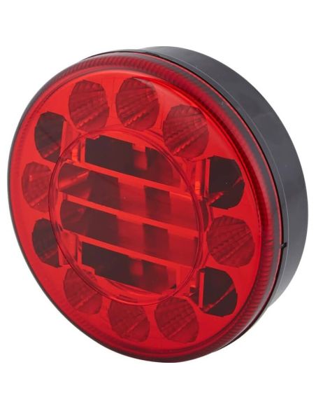 Trasero LED redondo Posición y Freno 24/12V HELLA VALUEFIT - Rojo - ECE - 2SB 357 027-011  12,2Cm R1 S1