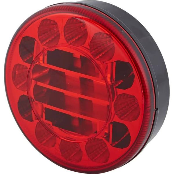 Trasero LED redondo Posición y Freno 24/12V HELLA VALUEFIT - Rojo - ECE - 2SB 357 027-011  12,2Cm R1 S1