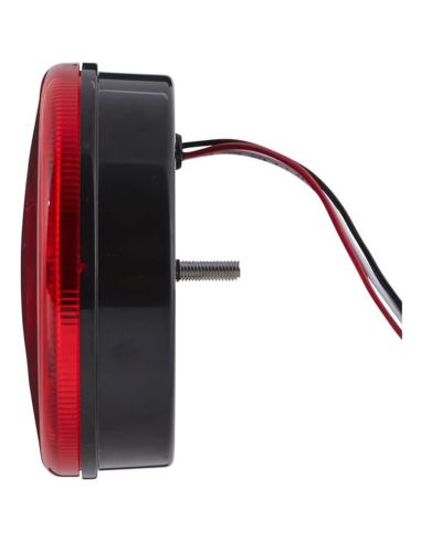 Lateral Trasero LED redondo Posición y Freno 24/12V HELLA VALUEFIT - Rojo - ECE - 2SB 357 027-011  12,2Cm R1 S1