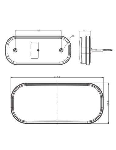 Feu arrière à LED clignotantes dynamiques 6 fonctions FT-230 | LeonLeds