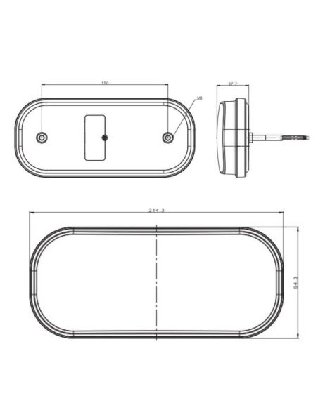 Feu arrière à LED clignotantes dynamiques 6 fonctions FT-230 | LeonLeds