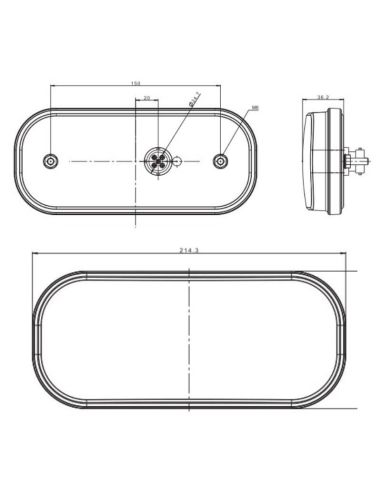 FT-230 Feu arrière à LED avec connecteur à baïonnette 5 broches Fristom | LeonLeds