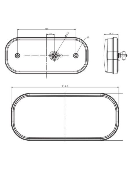 FT-230 Feu arrière à LED avec connecteur à baïonnette 5 broches Fristom | LeonLeds