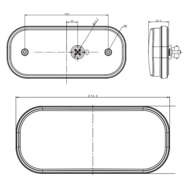 Piloto LED trasero FT-230 Led con conector Bayonet 5 Pin Fristom | LeonLeds Iluminación