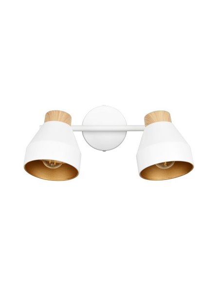 Regleta de 2 focos de techo VALENTIN orientables, bombilla excl. 2x E14 max. 10W IP20 Blanco