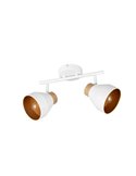 Regleta de 2 focos de techo VALENTIN orientables, bombilla excl. 2x E14 max. 10W IP20 Blanco