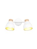 Regleta de 2 focos de techo VALENTIN orientables, bombilla excl. 2x E14 max. 10W IP20 Blanco