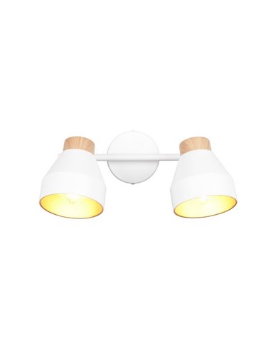 Plafonnier orientable 2 spots VALENTIN, ampoule exclue. 2x E14 max. 10W IP20 Blanc