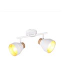 Regleta de 2 focos de techo VALENTIN orientables, bombilla excl. 2x E14 max. 10W IP20 Blanco