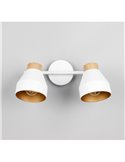 Regleta de 2 focos de techo VALENTIN orientables, bombilla excl. 2x E14 max. 10W IP20 Blanco