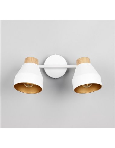 Regleta de 2 focos de techo VALENTIN orientables, bombilla excl. 2x E14 max. 10W IP20 Blanco