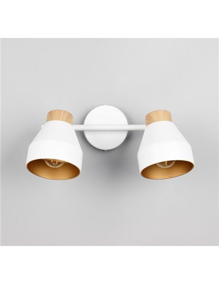 Regleta de 2 focos de techo VALENTIN orientables, bombilla excl. 2x E14 max. 10W IP20 Blanco
