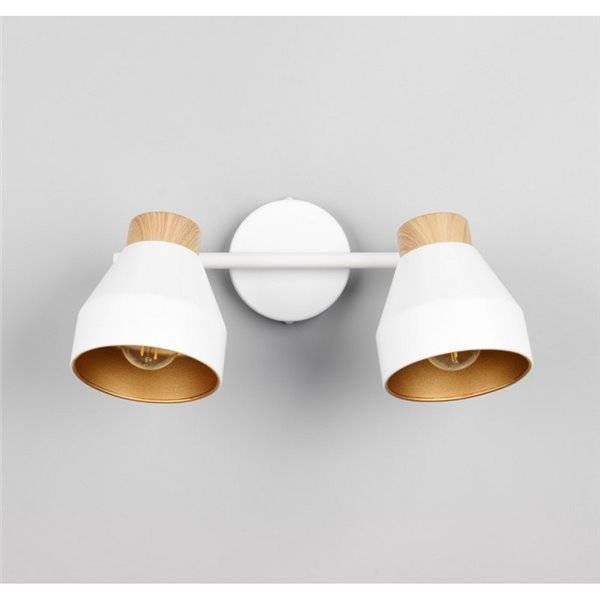 Plafonnier orientable 2 spots VALENTIN, ampoule exclue. 2x E14 max. 10W IP20 Blanc