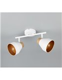 Regleta de 2 focos de techo VALENTIN orientables, bombilla excl. 2x E14 max. 10W IP20 Blanco