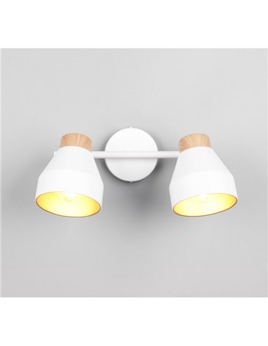 Regleta de 2 focos de techo VALENTIN orientables, bombilla excl. 2x E14 max. 10W IP20 Blanco