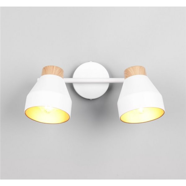 Regleta de 2 focos de techo VALENTIN orientables, bombilla excl. 2x E14 max. 10W IP20 Blanco