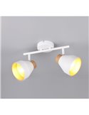 Regleta de 2 focos de techo VALENTIN orientables, bombilla excl. 2x E14 max. 10W IP20 Blanco