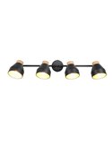 Regleta de 4 focos orientables para techo o pared VALENTIN bombilla excl. 4x E14 max. 10W IP20