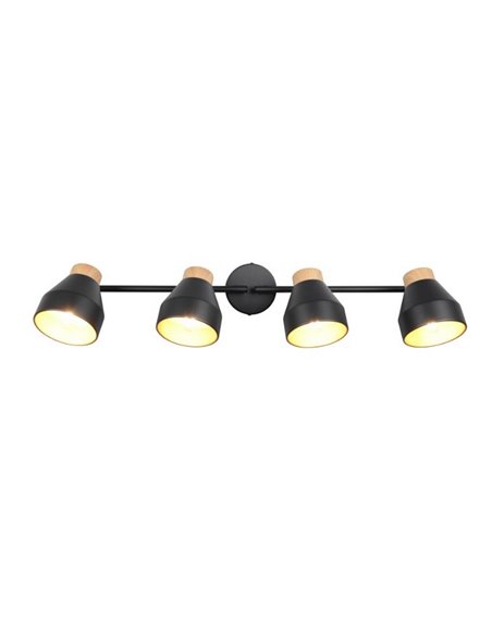 Regleta de 4 focos orientables para techo o pared VALENTIN bombilla excl. 4x E14 max. 10W IP20