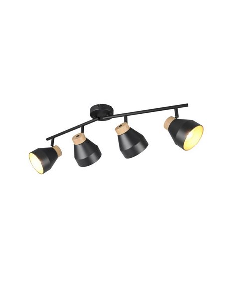 Regleta de 4 focos orientables para techo o pared VALENTIN bombilla excl. 4x E14 max. 10W IP20