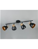 Regleta de 4 focos orientables para techo o pared VALENTIN bombilla excl. 4x E14 max. 10W IP20