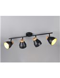 Regleta de 4 focos orientables para techo o pared VALENTIN bombilla excl. 4x E14 max. 10W IP20