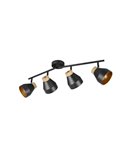 Regleta de 4 focos orientables para techo o pared VALENTIN bombilla excl. 4x E14 max. 10W IP20
