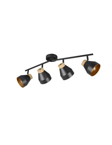 Regleta de 4 focos orientables para techo o pared VALENTIN bombilla excl. 4x E14 max. 10W IP20