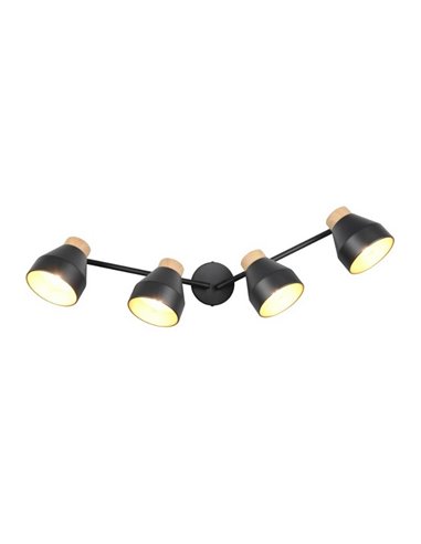 Regleta de 4 focos orientables para techo o pared VALENTIN bombilla excl. 4x E14 max. 10W IP20