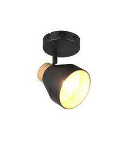 Holofote ajustável de parede ou teto VALENTIN com interruptor integrado, lâmpada excl. 1x E14 máx. 10 W IP20