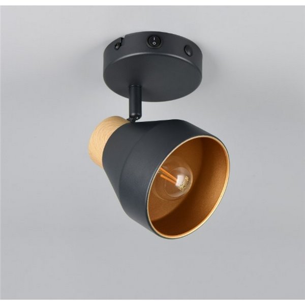 Foco de pared o techo orientable VALENTIN con interruptor integrado bombilla excl. 1x E14 max. 10W IP20