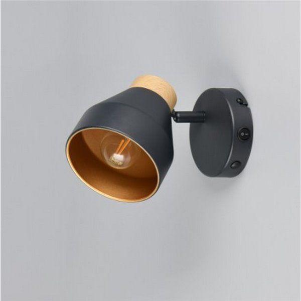 Foco de pared o techo orientable VALENTIN con interruptor integrado bombilla excl. 1x E14 max. 10W IP20