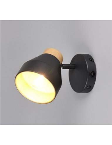 Foco de pared o techo orientable VALENTIN con interruptor integrado bombilla excl. 1x E14 max. 10W IP20