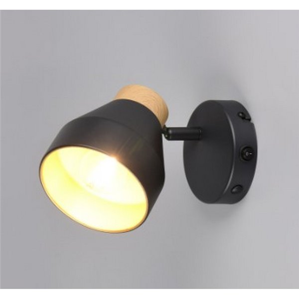 Foco de pared o techo orientable VALENTIN con interruptor integrado bombilla excl. 1x E14 max. 10W IP20