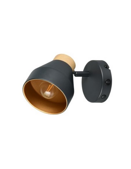 Foco de pared o techo orientable VALENTIN con interruptor integrado bombilla excl. 1x E14 max. 10W IP20