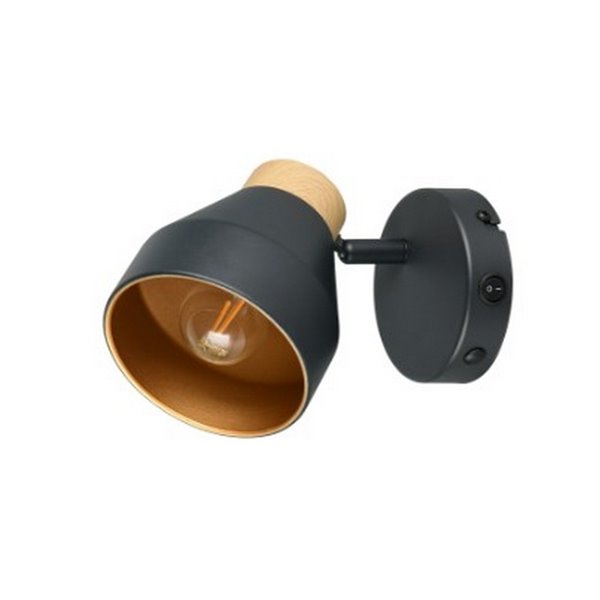 Foco de pared o techo orientable VALENTIN con interruptor integrado bombilla excl. 1x E14 max. 10W IP20