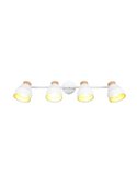 Regleta de 4 focos orientables para techo o pared VALENTIN bombilla excl. 4x E14 max. 10W IP20 Blanco