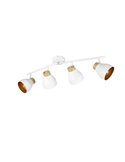 Regleta de 4 focos orientables para techo o pared VALENTIN bombilla excl. 4x E14 max. 10W IP20 Blanco