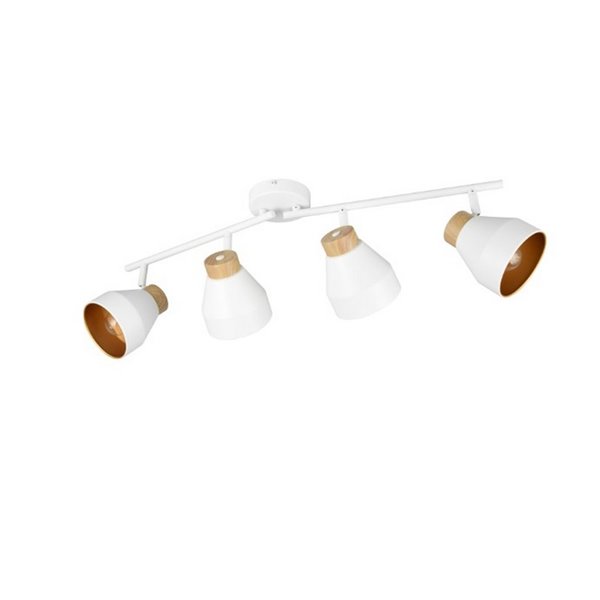 Regleta de 4 focos orientables para techo o pared VALENTIN bombilla excl. 4x E14 max. 10W IP20 Blanco