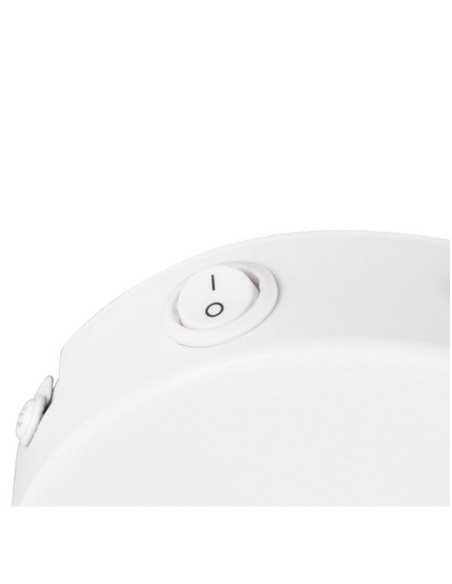 Foco de pared o techo orientable VALENTIN con interruptor integrado bombilla excl. 1x E14 max. 10W IP20 Blanco