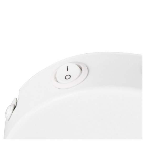 Spot mural ou plafonnier orientable VALENTIN avec interrupteur intégré, ampoule exclue. 1x E14 max. 10W IP20 Blanc