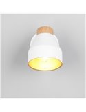 Foco de pared o techo orientable VALENTIN con interruptor integrado bombilla excl. 1x E14 max. 10W IP20 Blanco