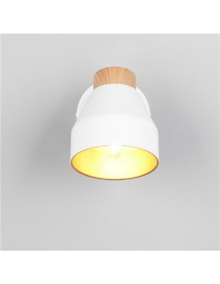 Foco de pared o techo orientable VALENTIN con interruptor integrado bombilla excl. 1x E14 max. 10W IP20 Blanco