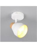 Foco de pared o techo orientable VALENTIN con interruptor integrado bombilla excl. 1x E14 max. 10W IP20 Blanco
