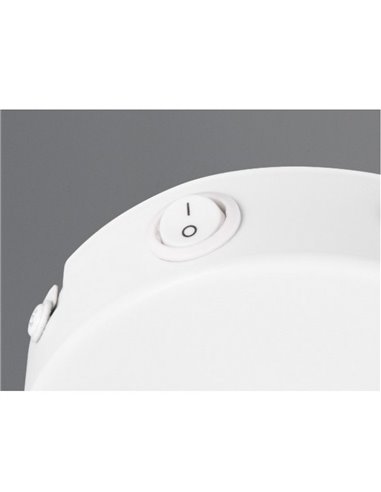 Spot mural ou plafonnier orientable VALENTIN avec interrupteur intégré, ampoule exclue. 1x E14 max. 10W IP20 Blanc