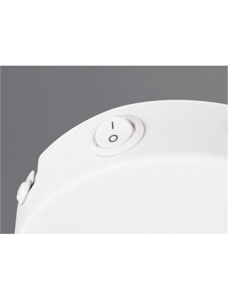 Spot mural ou plafonnier orientable VALENTIN avec interrupteur intégré, ampoule exclue. 1x E14 max. 10W IP20 Blanc
