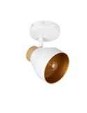 Foco de pared o techo orientable VALENTIN con interruptor integrado bombilla excl. 1x E14 max. 10W IP20 Blanco